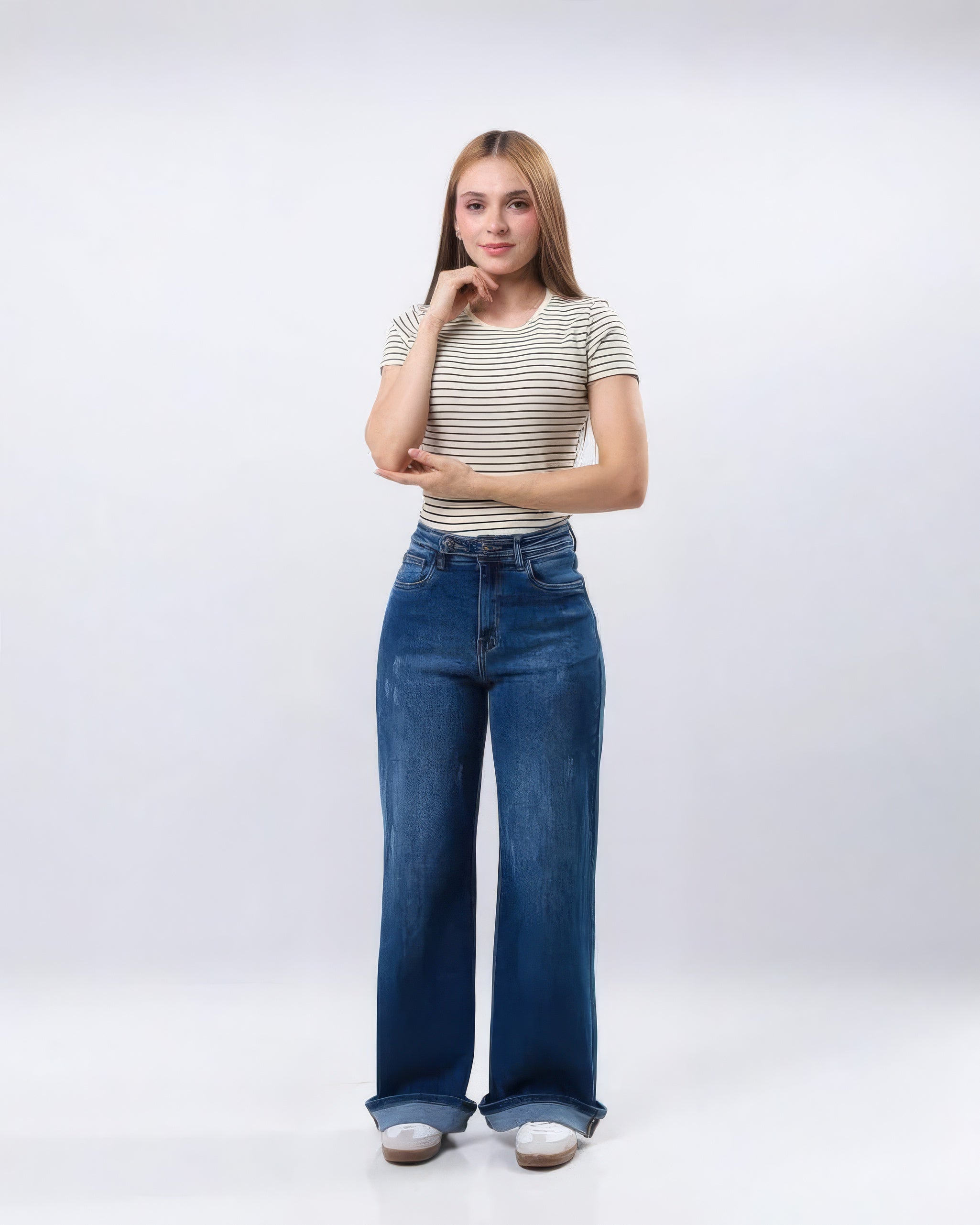 Jeans Palazzo Mezclilla Azul Oscuro