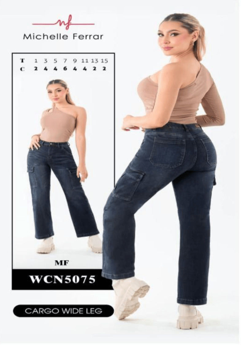 Pantalón Cargo de Mezclilla MF5075 - ROXANZ