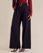 Pantalón Palazzo de Mujer con Cinturón Elegante - ROXANZ