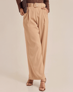 Pantalón Palazzo de Mujer con Cinturón Elegante - ROXANZ