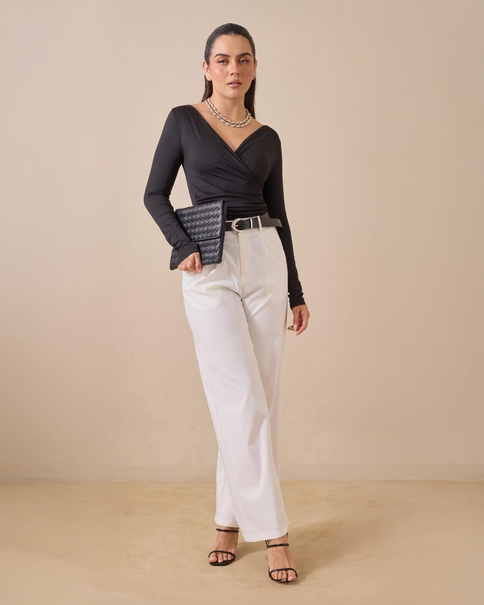 Pantalón Palazzo de Tiro Alto para Mujer - ROXANZ