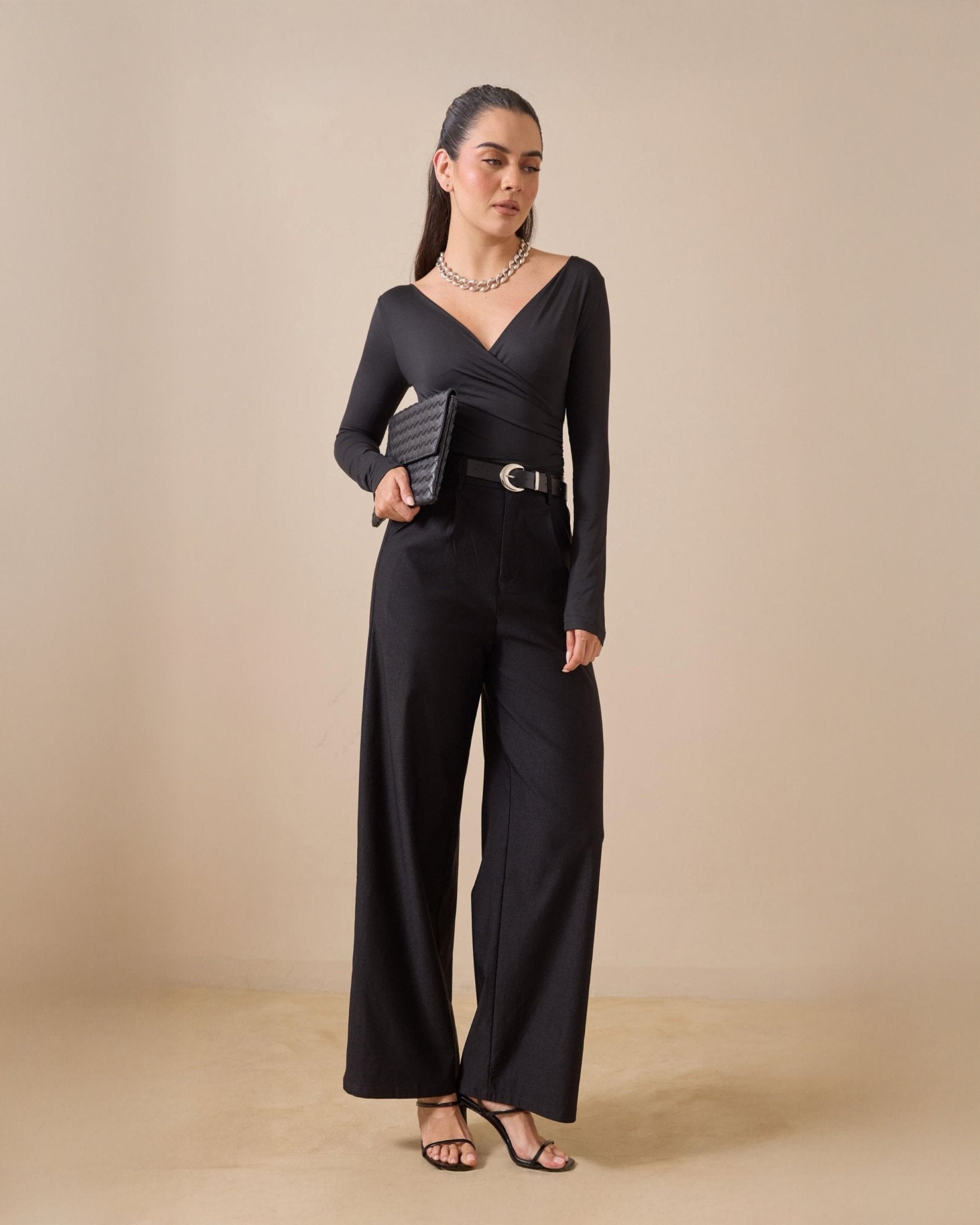 Pantalón Palazzo de Tiro Alto para Mujer - ROXANZ