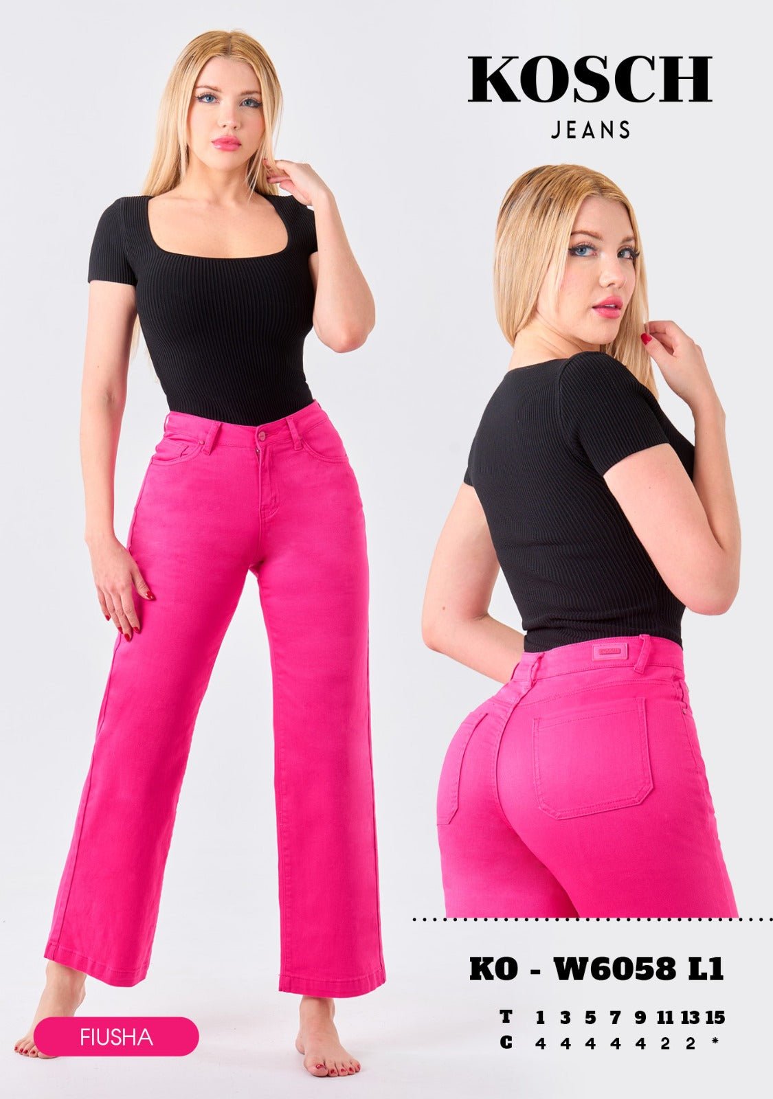 Pantalón Wide Leg Rosa de Mezclilla - Roxanz