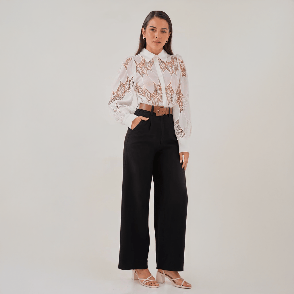 Pantalones Amplios en Colores Neutros para Mujer - ROXANZ
