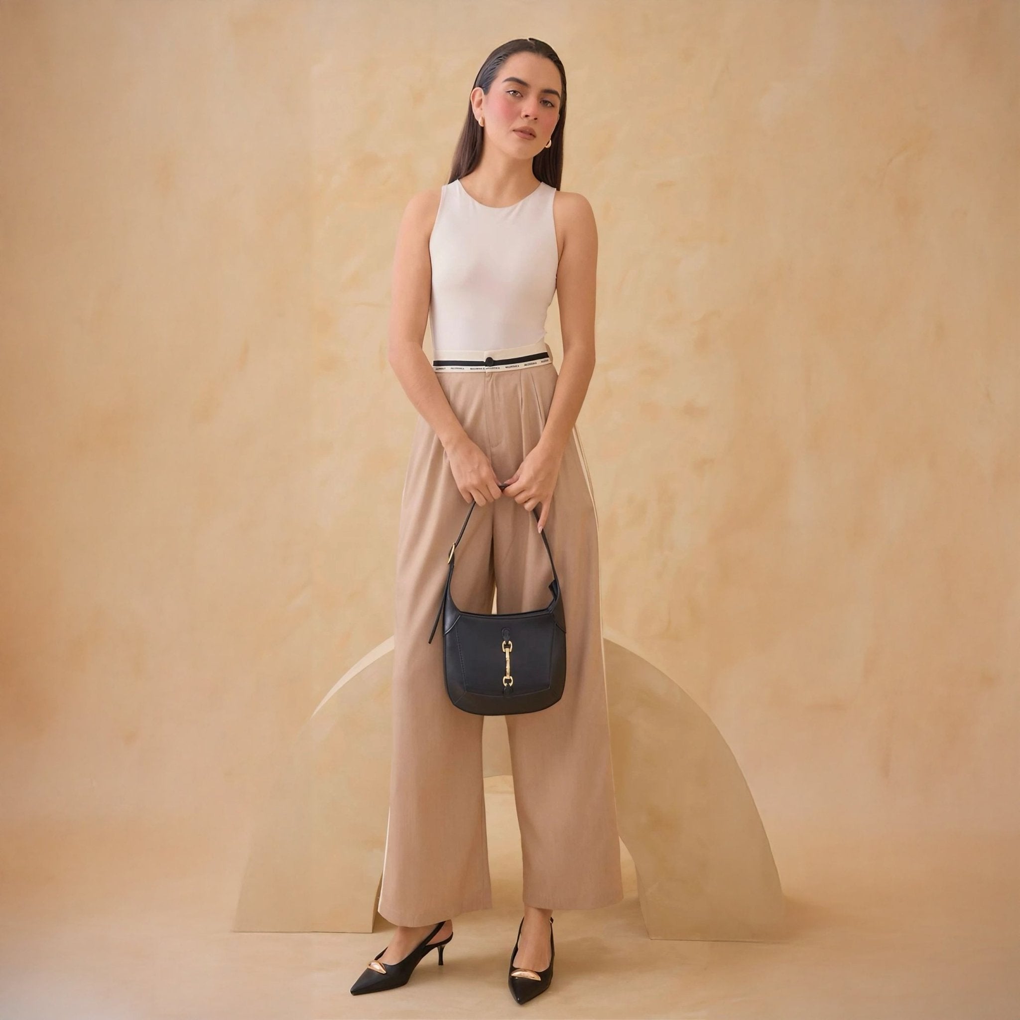 Pantalones Anchos con Rayas Laterales - ROXANZ