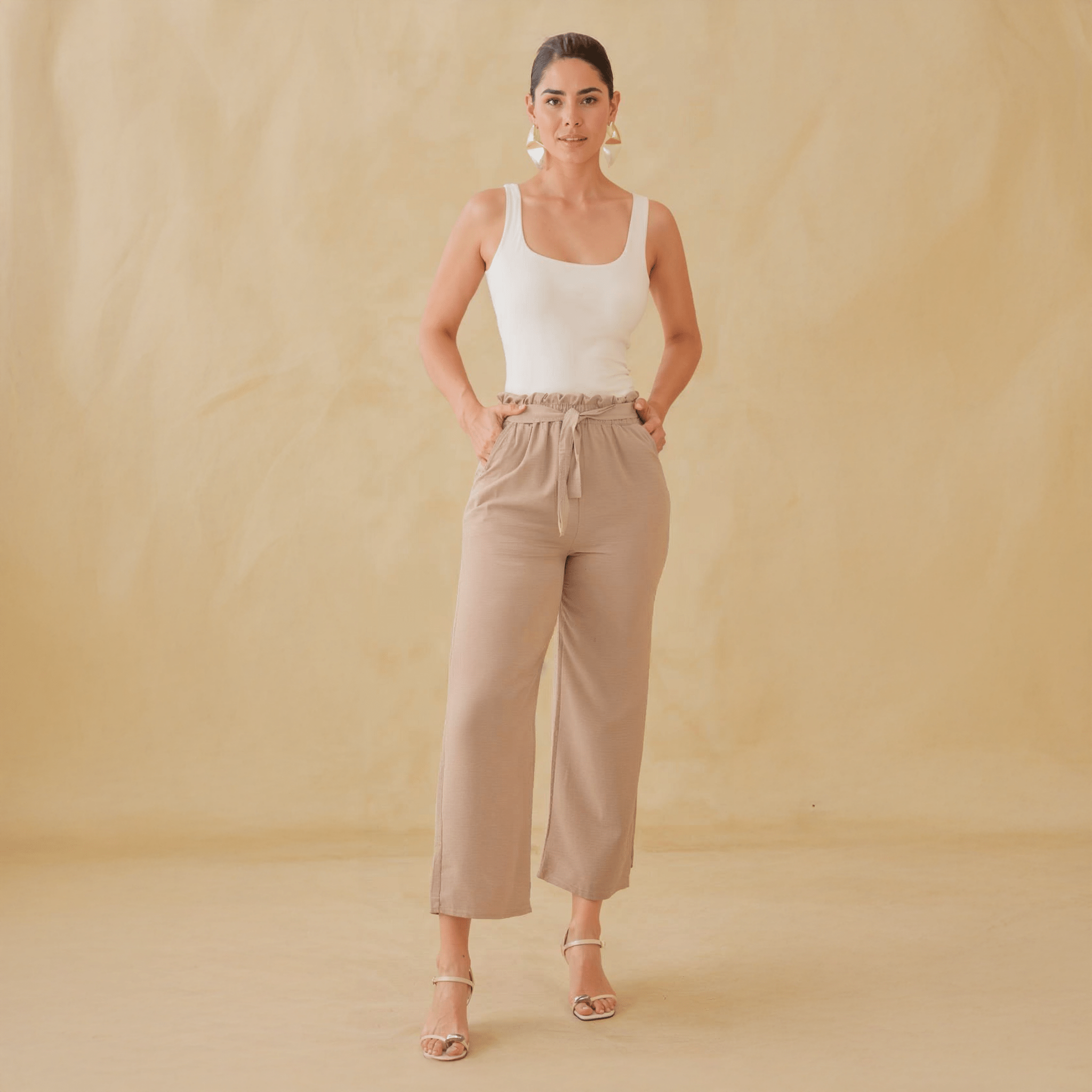 Pantalones Anchos de Mujer con Cintura Ajustable Moda Casual - ROXANZ