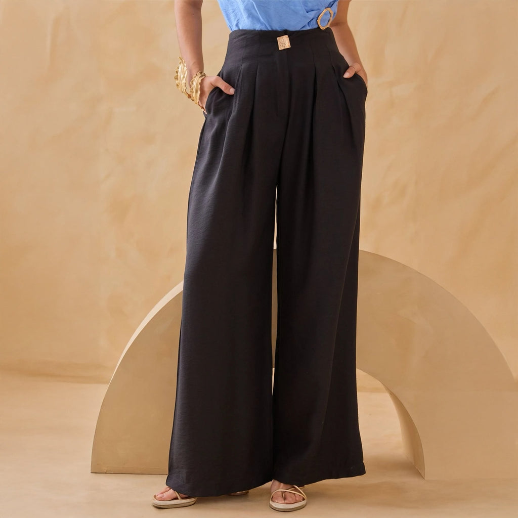 Pantalones Anchos Para Mujer - ROXANZ