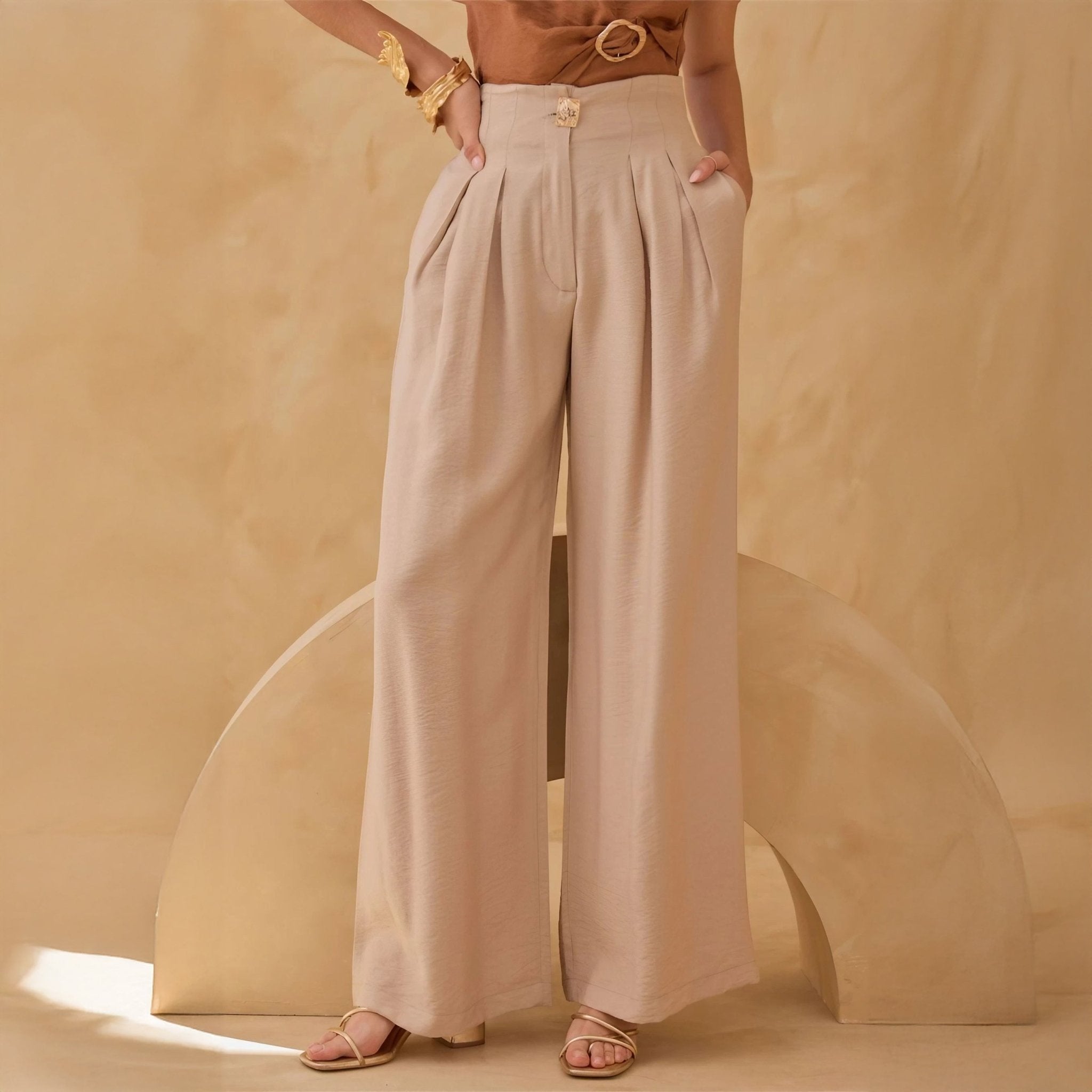 Pantalones Anchos Para Mujer - ROXANZ