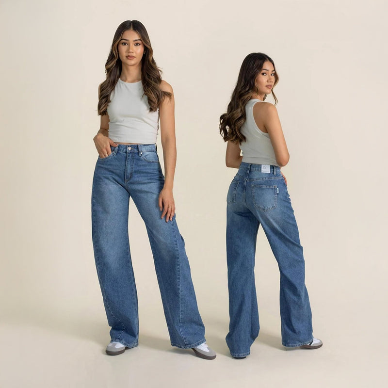 Pantalones Barrel Denim Ajuste Perfecto - ROXANZ