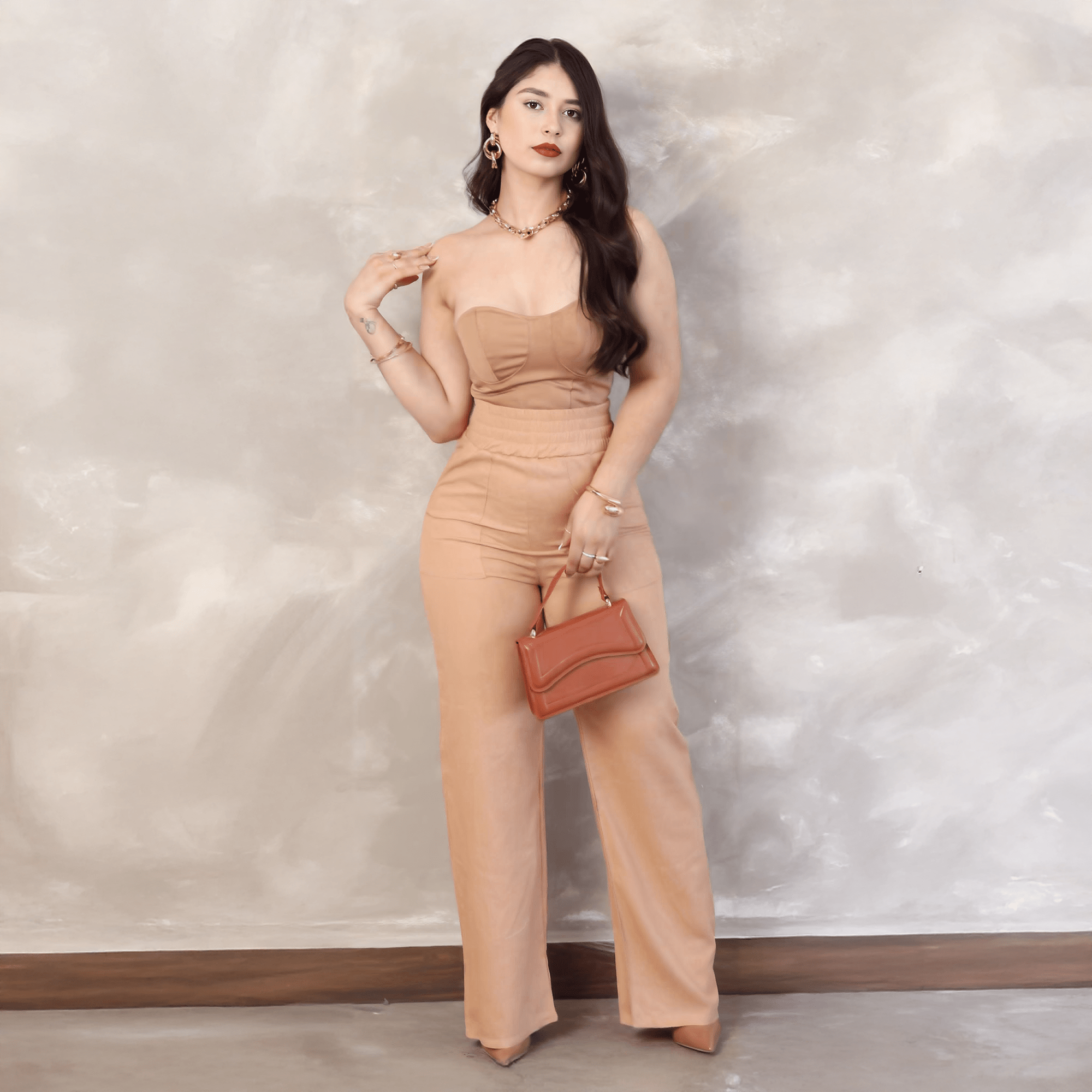 Pantalones de Talle Alto en Colores Neutros - ROXANZ