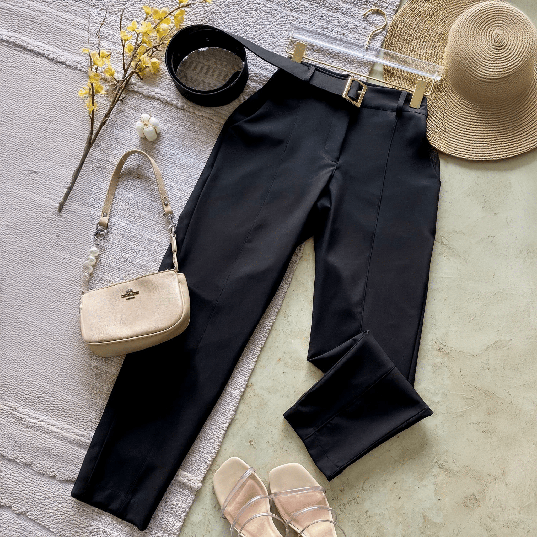 Pantalones Elegantes con Cinturón para Mujer - ROXANZ