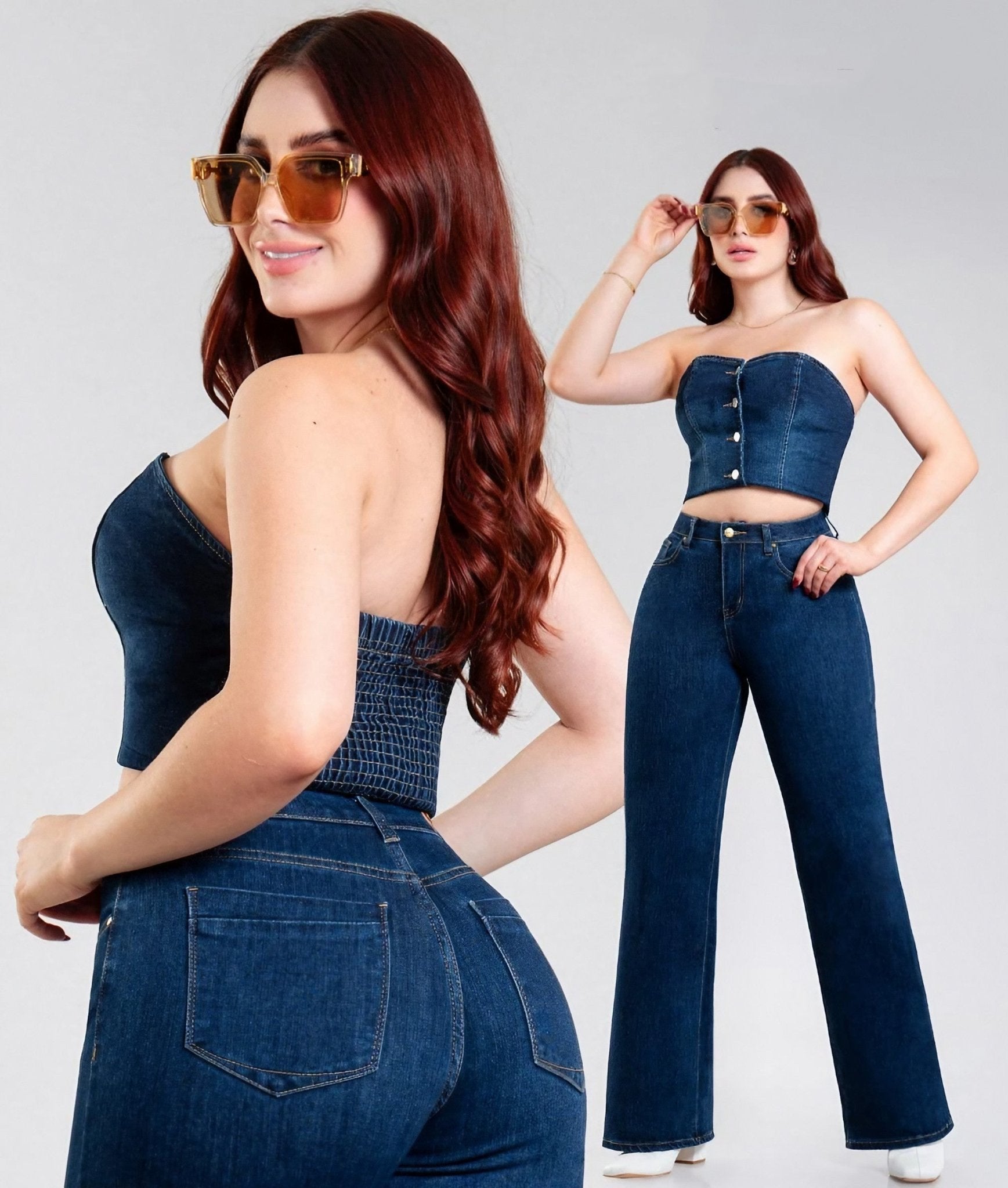 Pantalones Vaqueros Amplios Kosch para Mujer - Roxanz