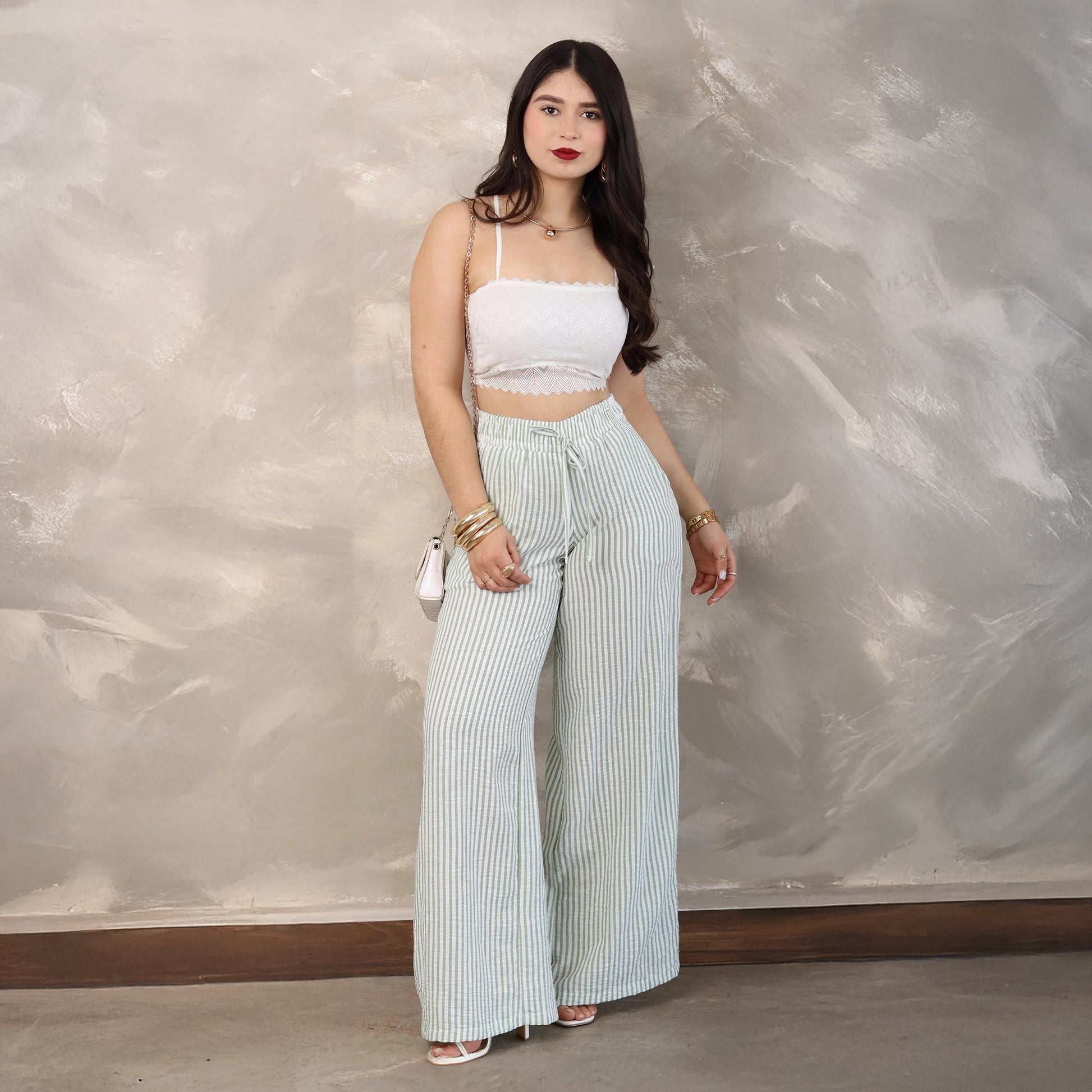 Pantalones Wide Leg de Rayas - ROXANZ