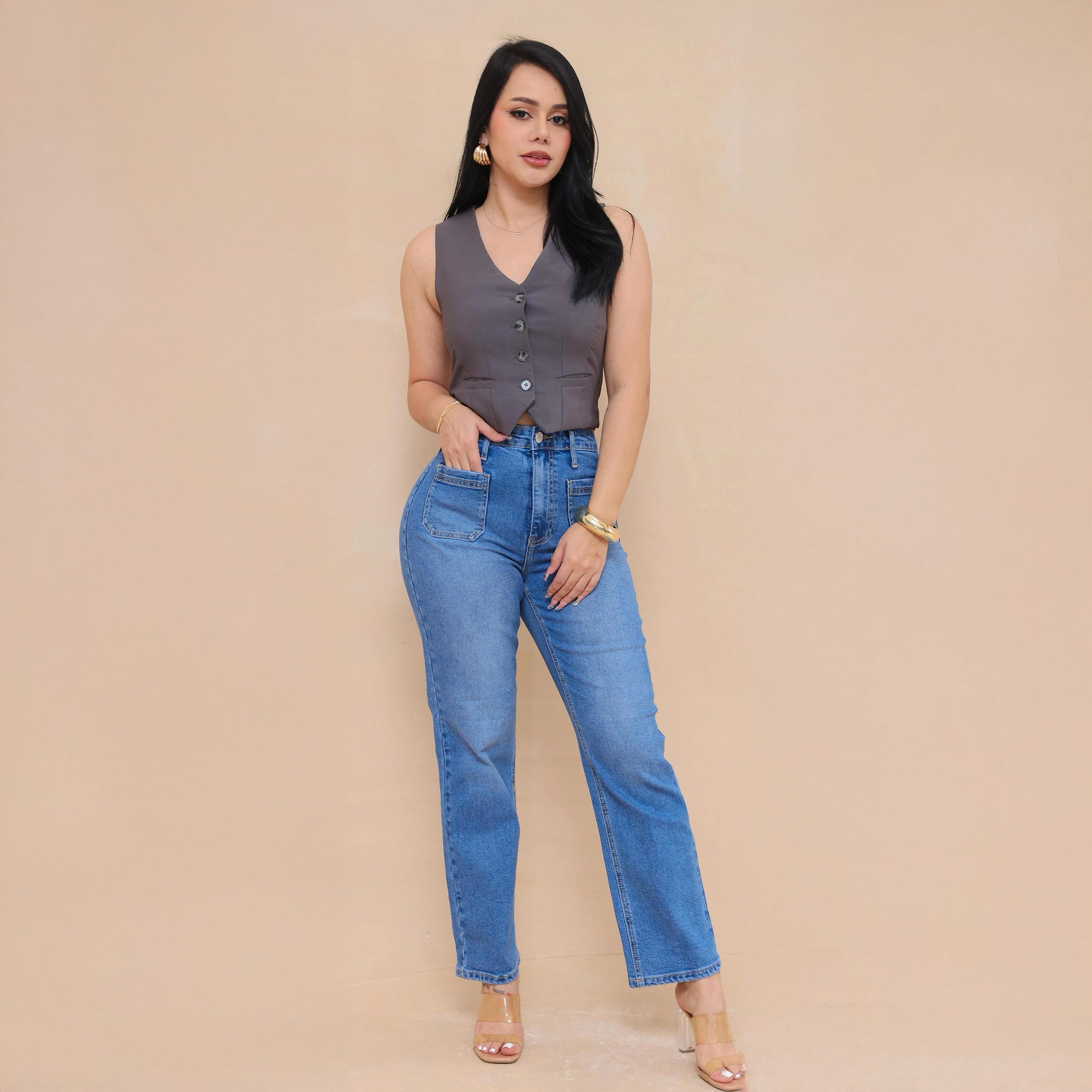 Pantalones Vaqueros Ajustados para Mujer