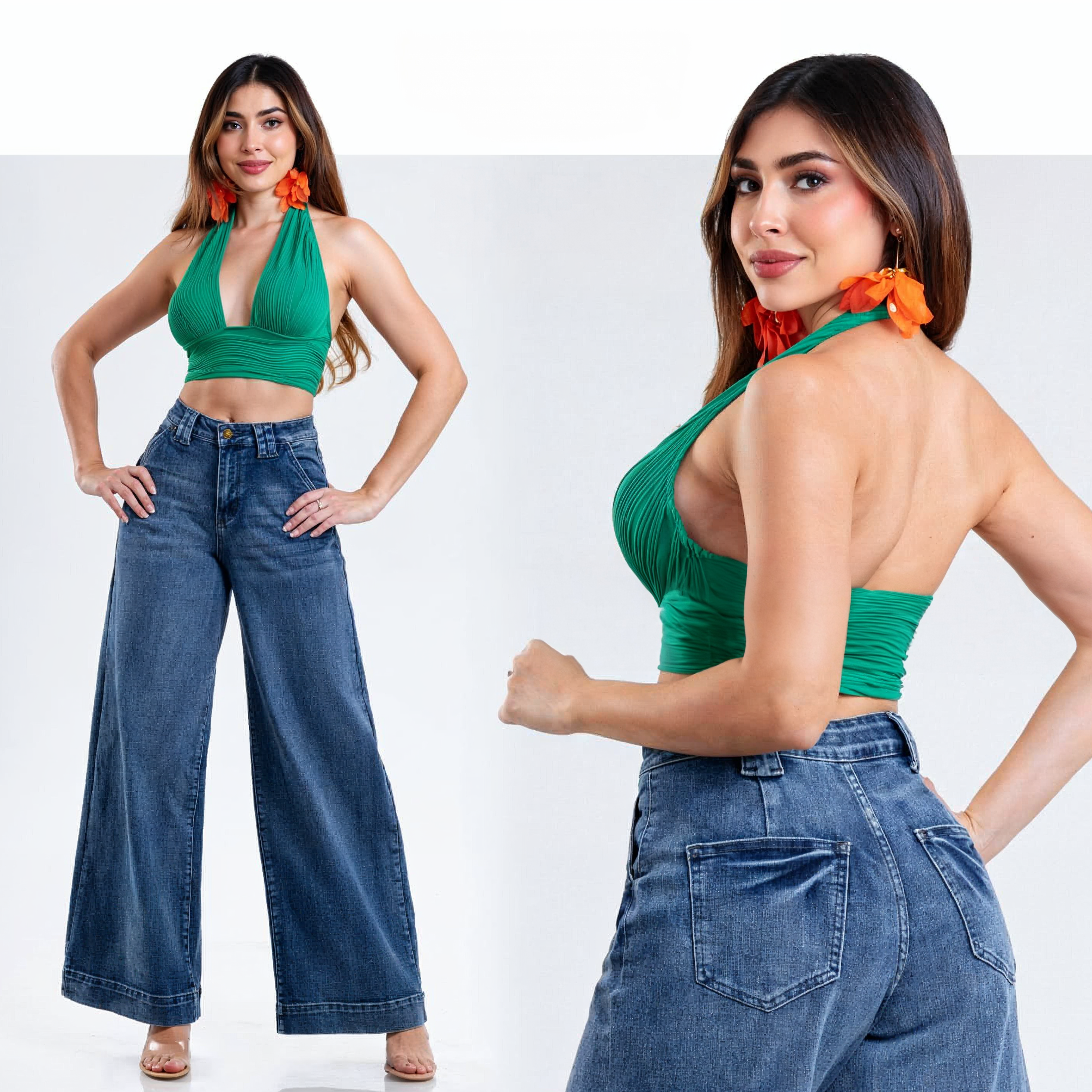 Jeans Wide Leg de Cintura Alta Kosch
