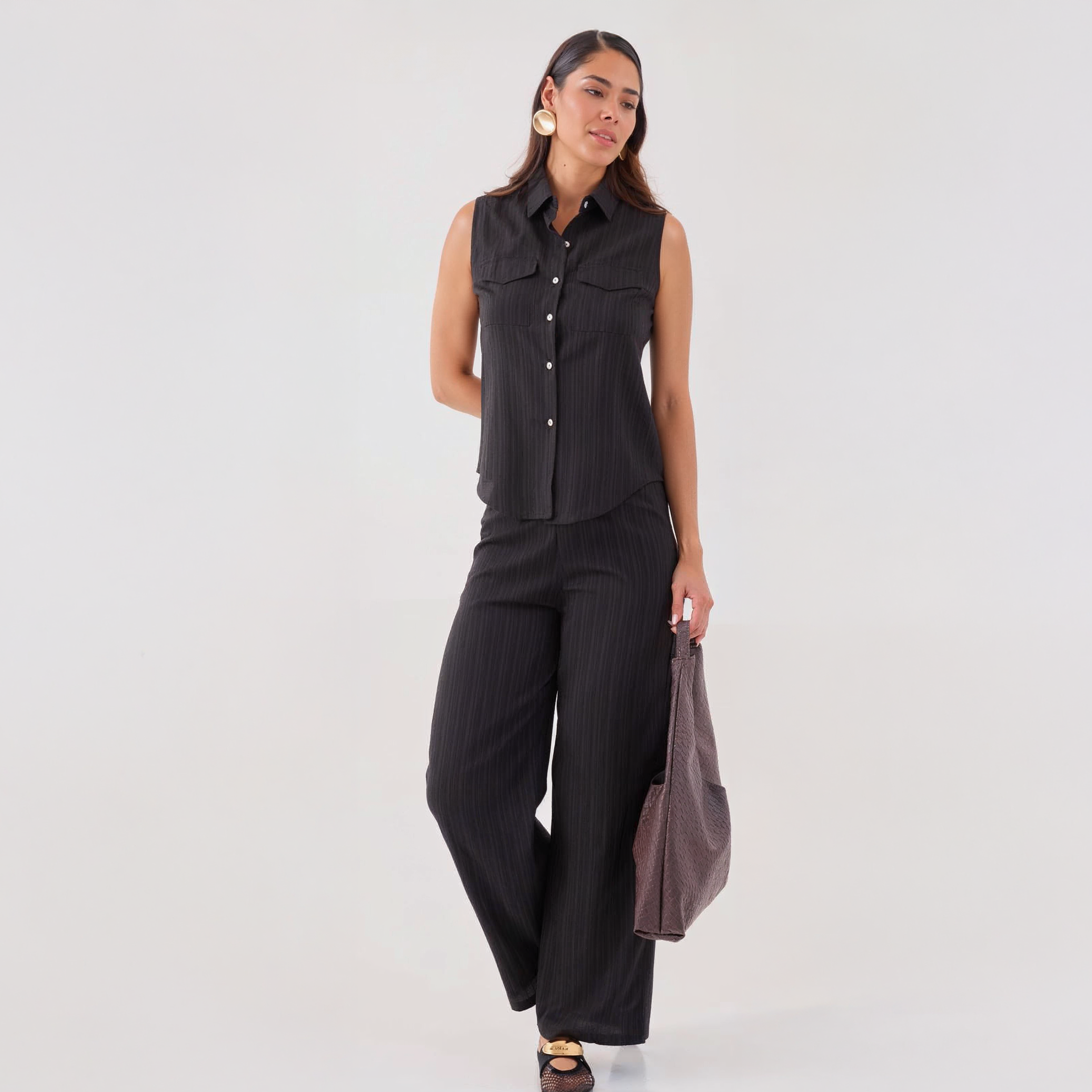 Conjunto de Blusa y Pantalón Ajustable