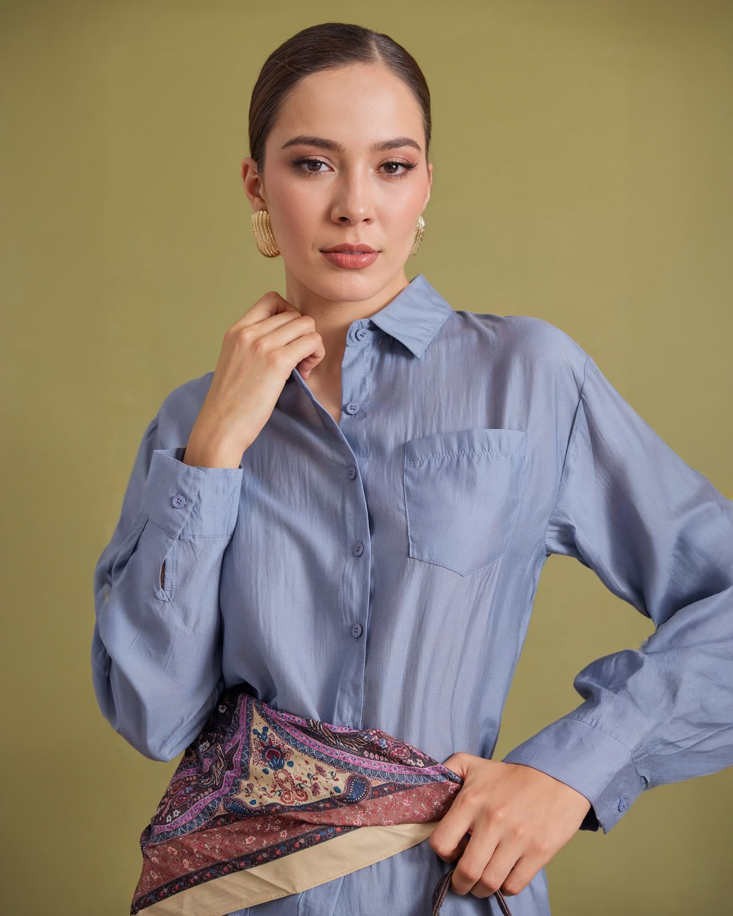 Camisa de Mujer Manga Larga Casual Elegante