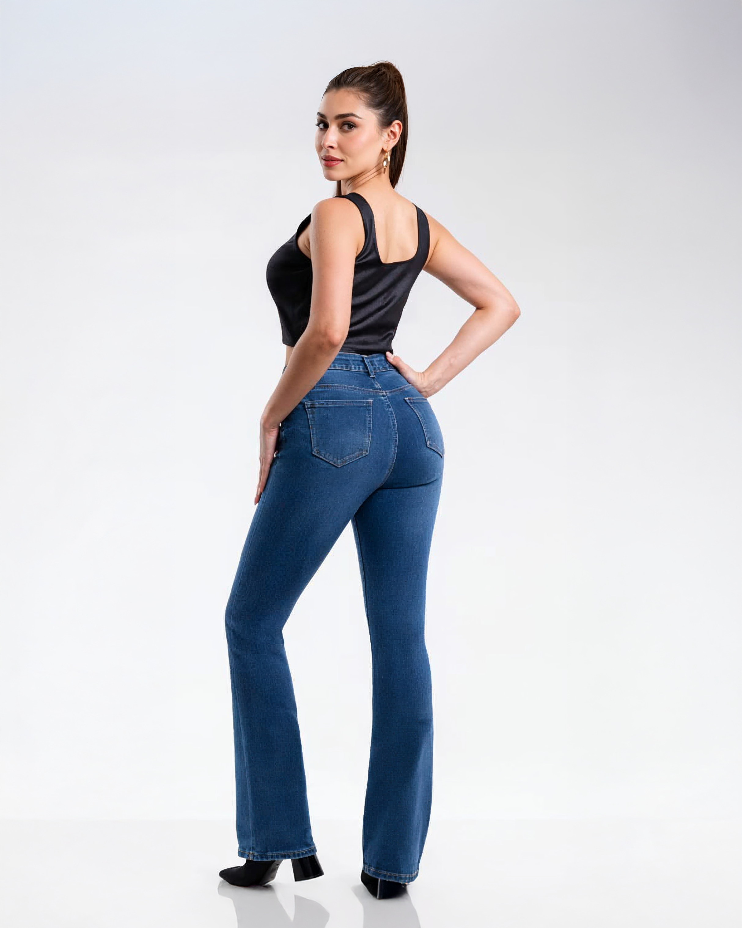 Jeans Bootcut Juliette con Cintura Alta