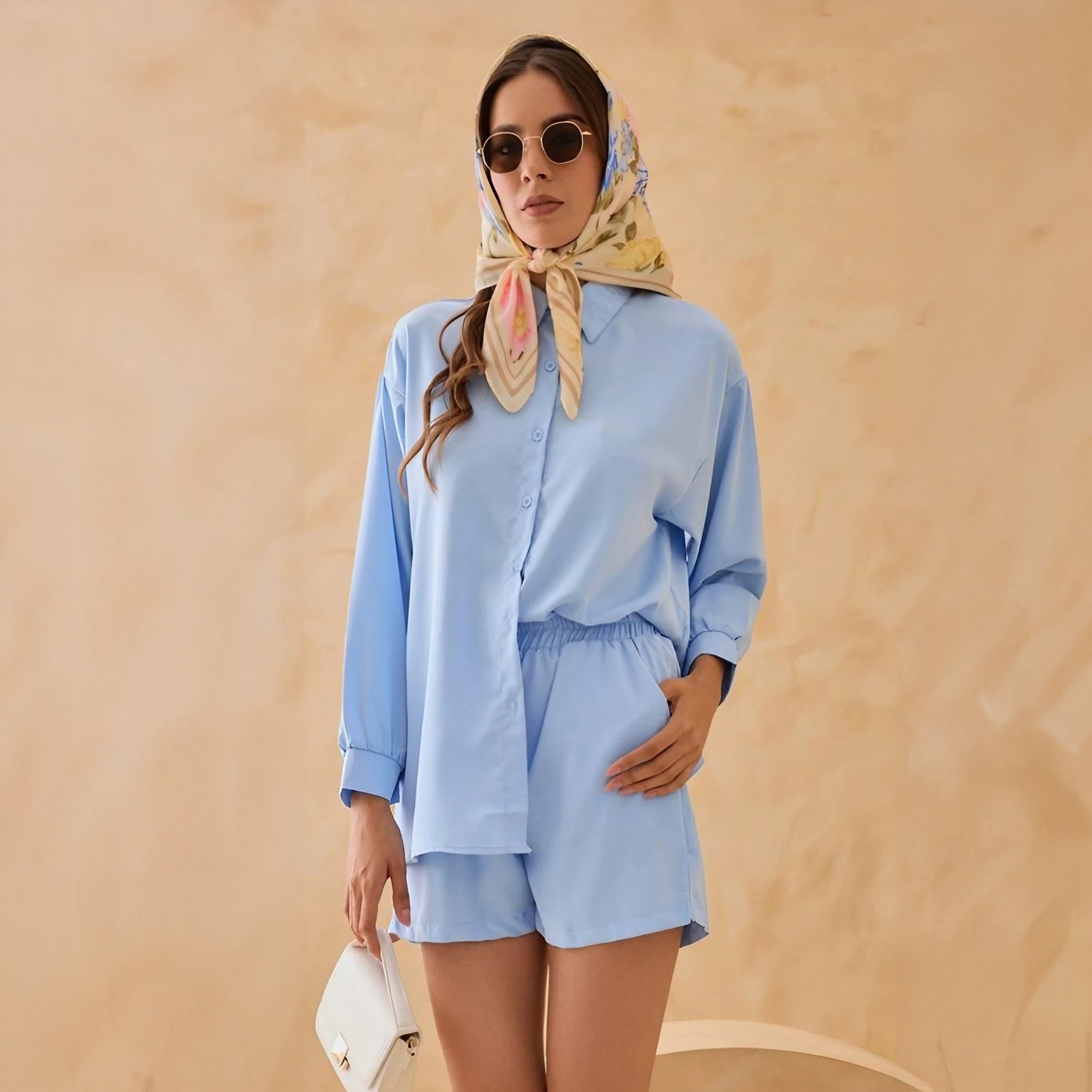 Conjunto De Camisa y Short en Colores Pastel