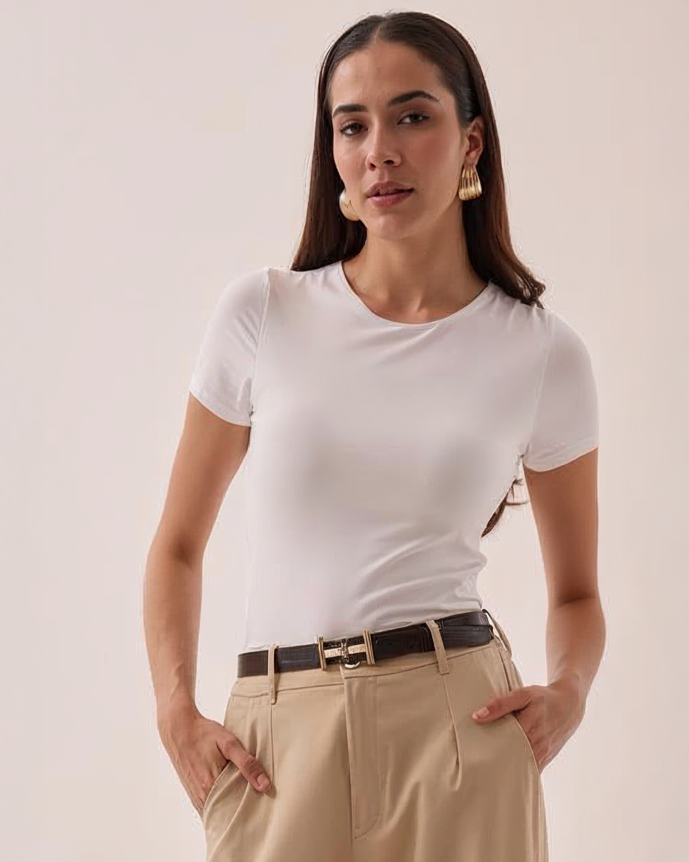 Blusa Casual de Manga Corta para Mujer