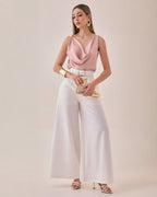 Blusa Satinada Herrajes