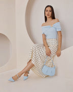 Blusa Hombros Caídos Broche