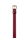 ROXANZ fuchsia women's belt with gold buckle and chain detail. Elegant fashion accessory.