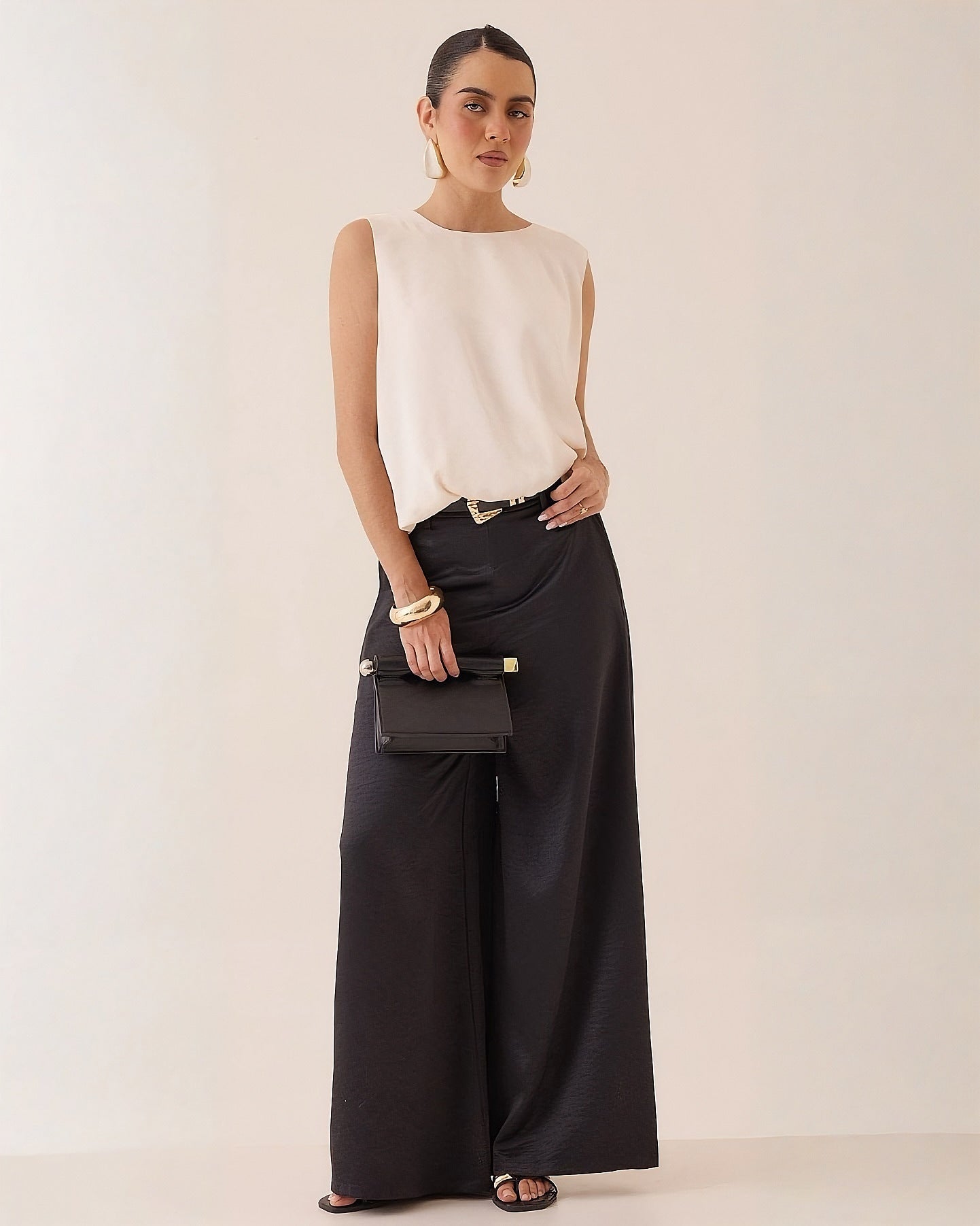 Pantalón Wide Leg Lino