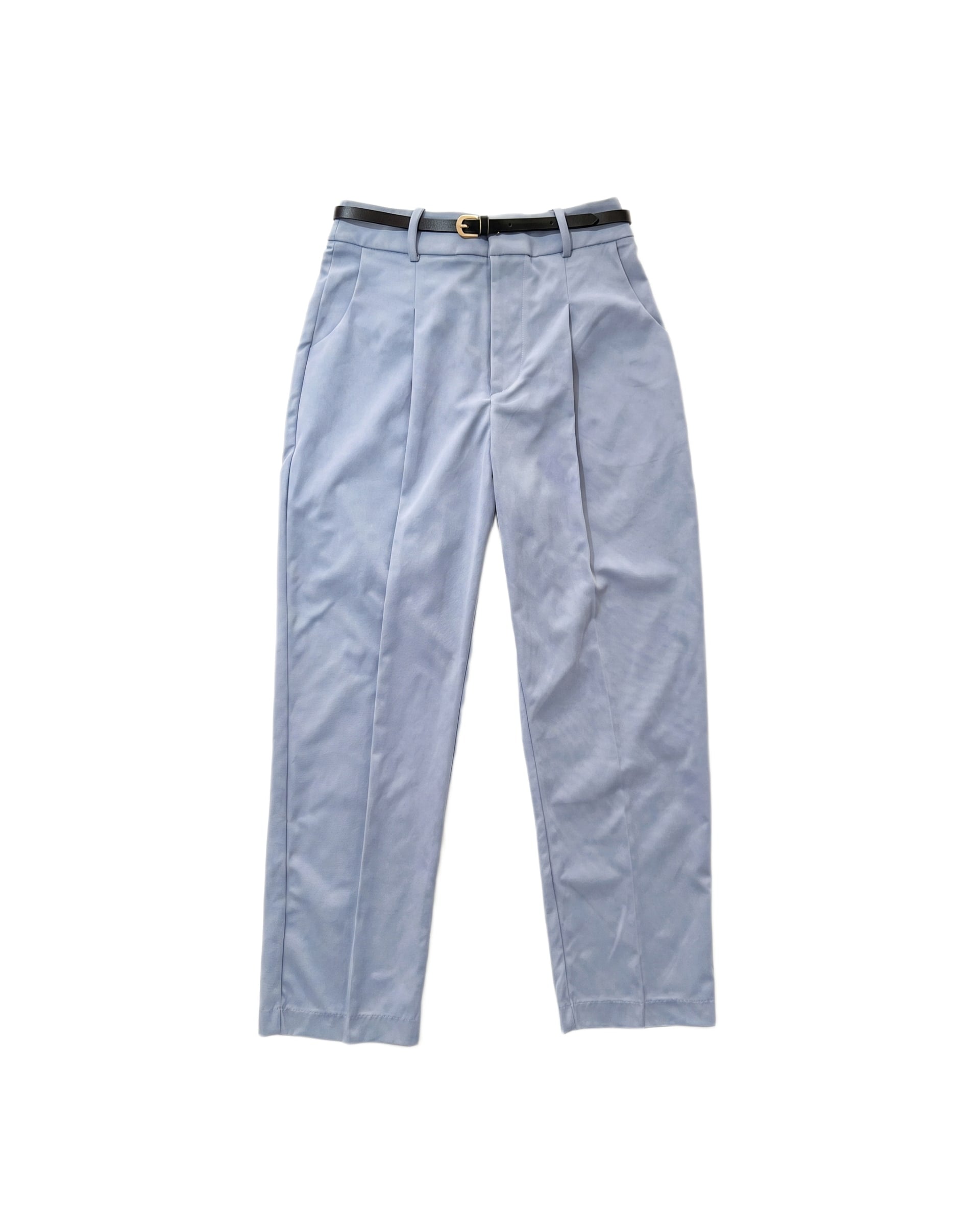 Pantalón Vestir Plisado Beige Negro Celeste