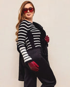 Suéter Tejido de Mujer a Rayas - ROXANZ