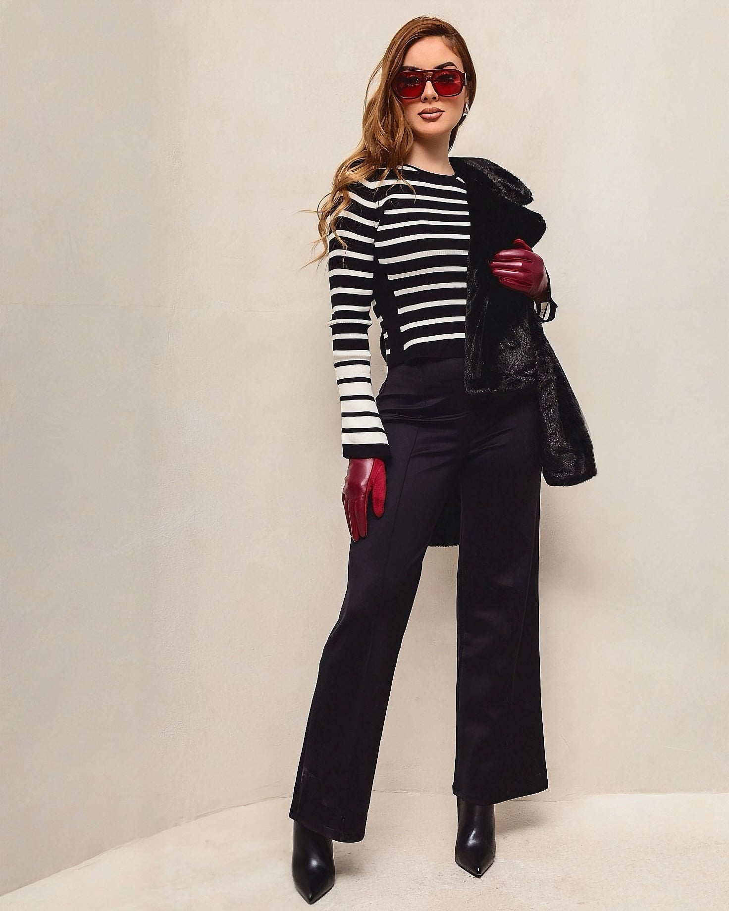 Suéter Tejido de Mujer a Rayas - ROXANZ