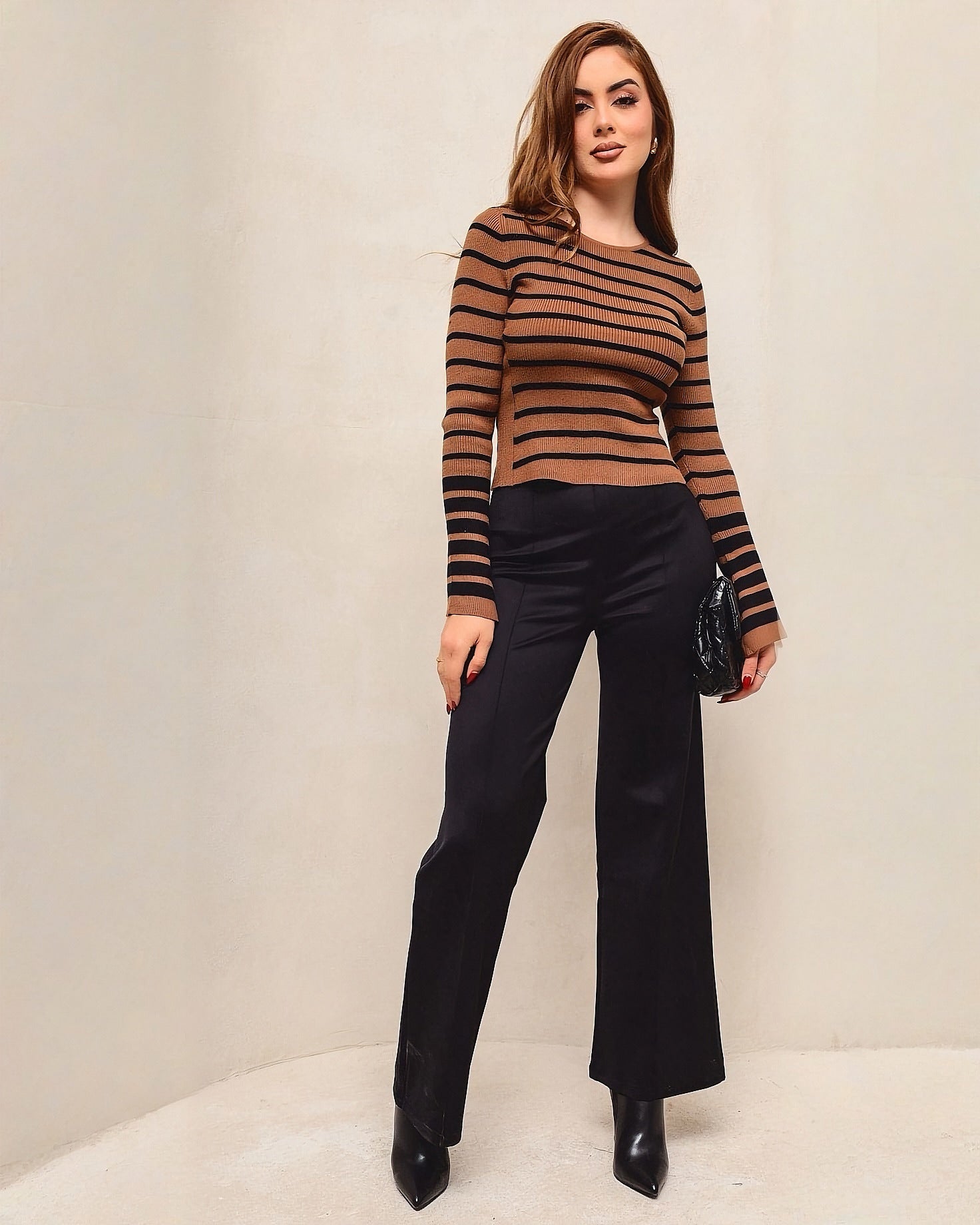 Suéter Tejido de Mujer a Rayas - ROXANZ