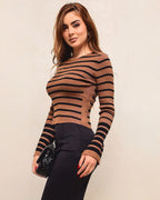 Suéter Tejido de Mujer a Rayas - ROXANZ