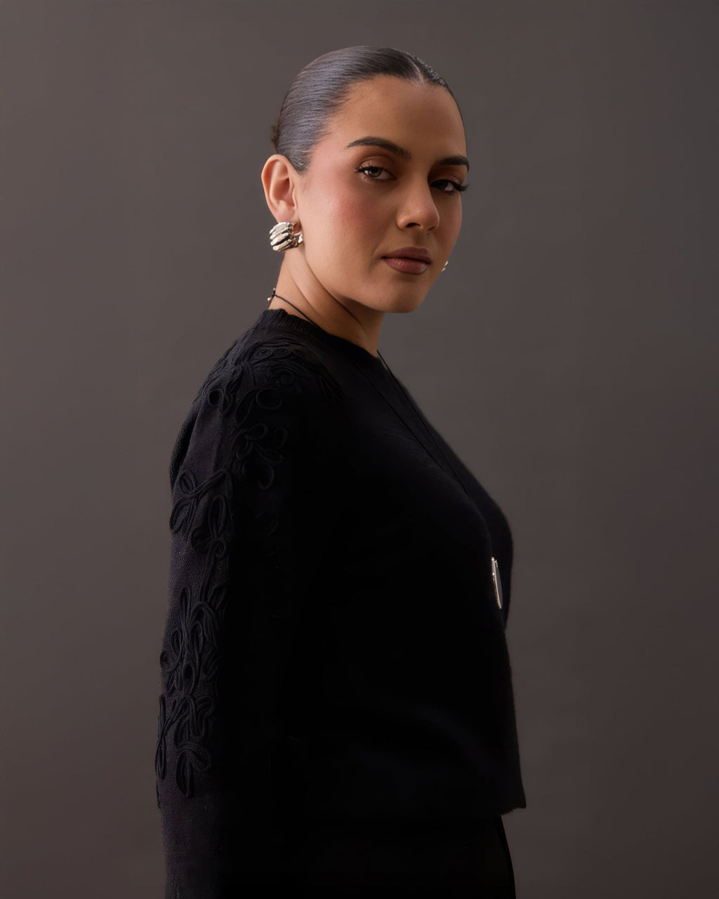 Suéter Tejido para Mujer con Flores en Relieve y Bordado Floral - ROXANZ