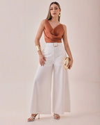 Blusa Satinada Herrajes
