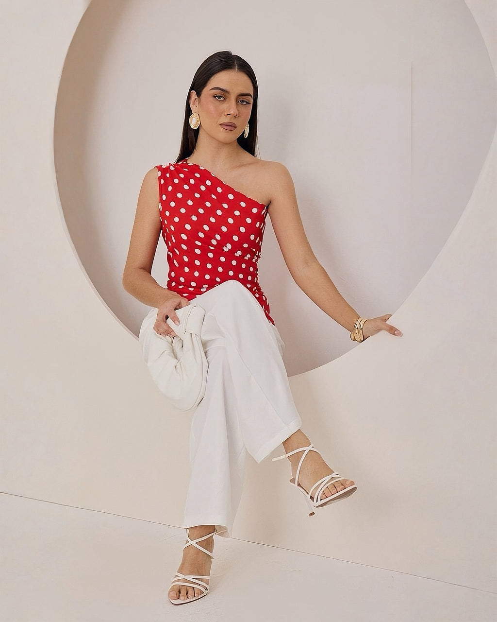 Top Asimétrico Lunares