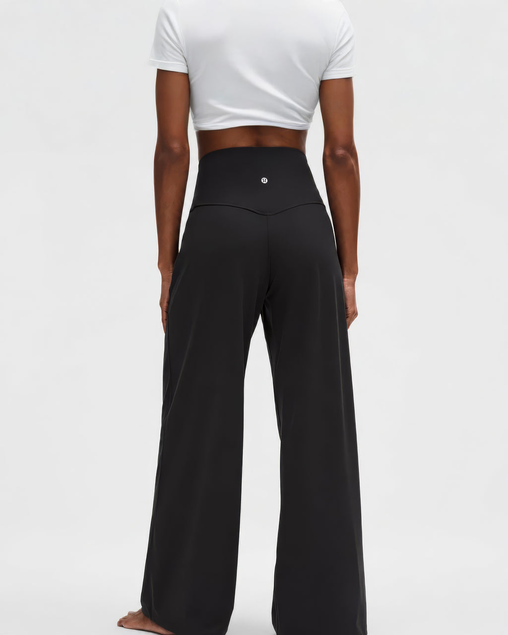 Pantalón Wide Leg Negro Cintura Alta