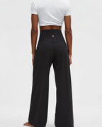 Pantalón Wide Leg Negro Cintura Alta