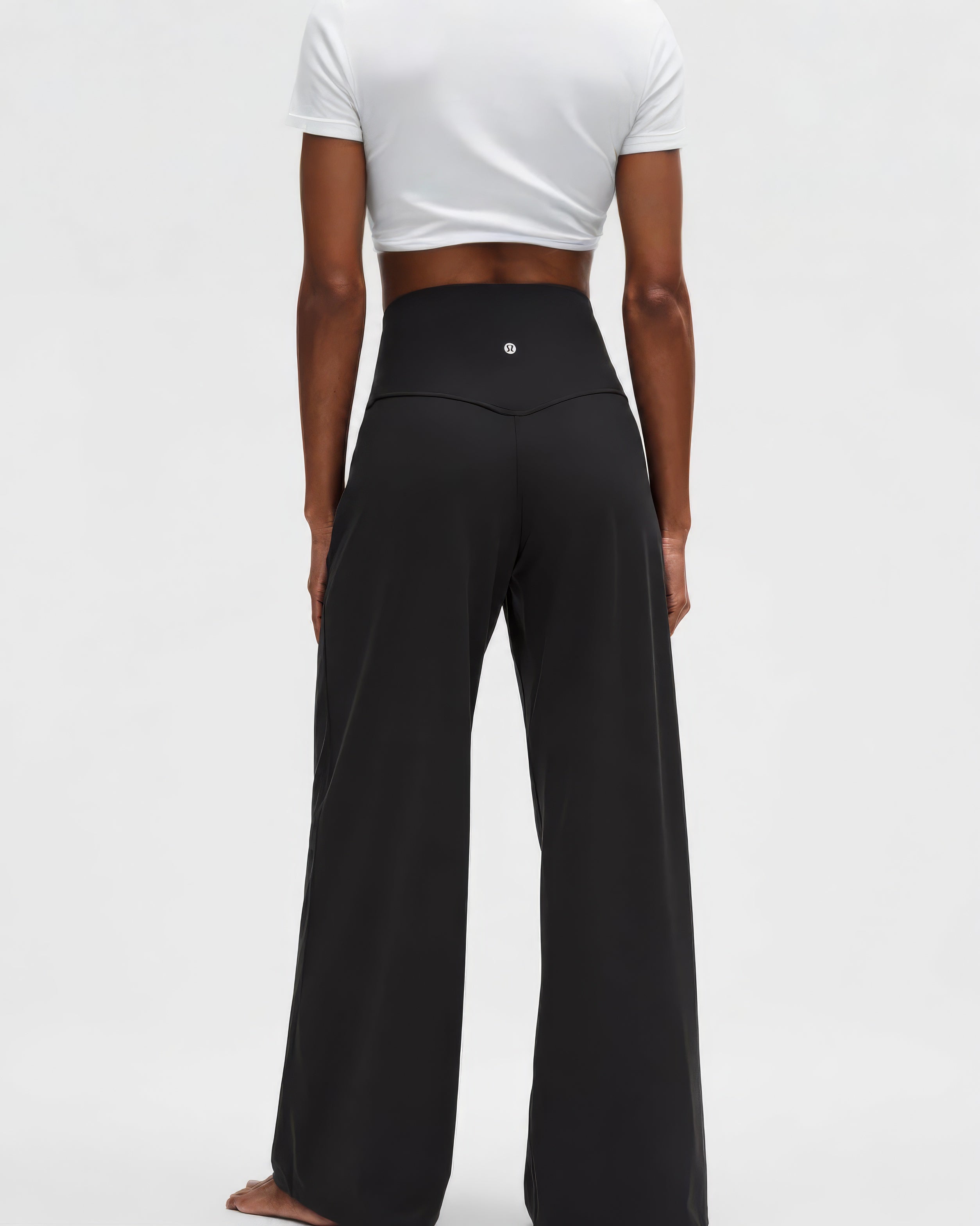 Pantalón Wide Leg Negro Cintura Alta