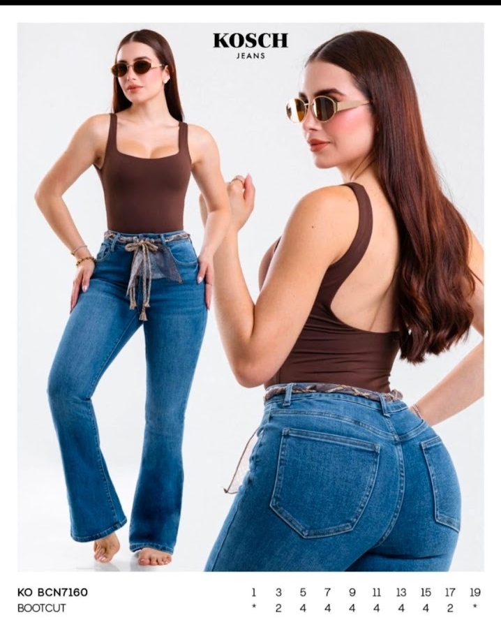 Jeans Bootcut Mezclilla Azul Oscuro Cintura Alta
