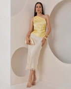 Blusa Un Hombro Satinada