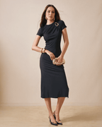 Vestido de Licra Con Hebilla Dorada - ROXANZ