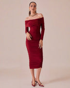 Vestido Largo Elegante de Fiesta Off Shoulder para Mujer - ROXANZ
