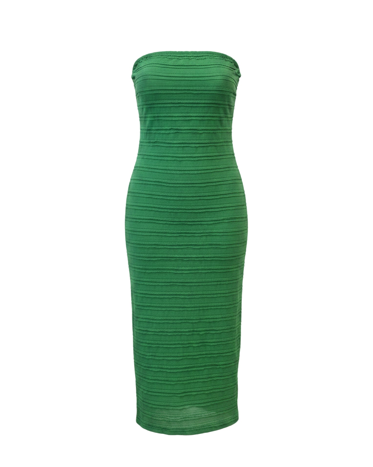 Vestido Midi Ajustado y Fruncido en Colores Sólidos Ideal para Verano