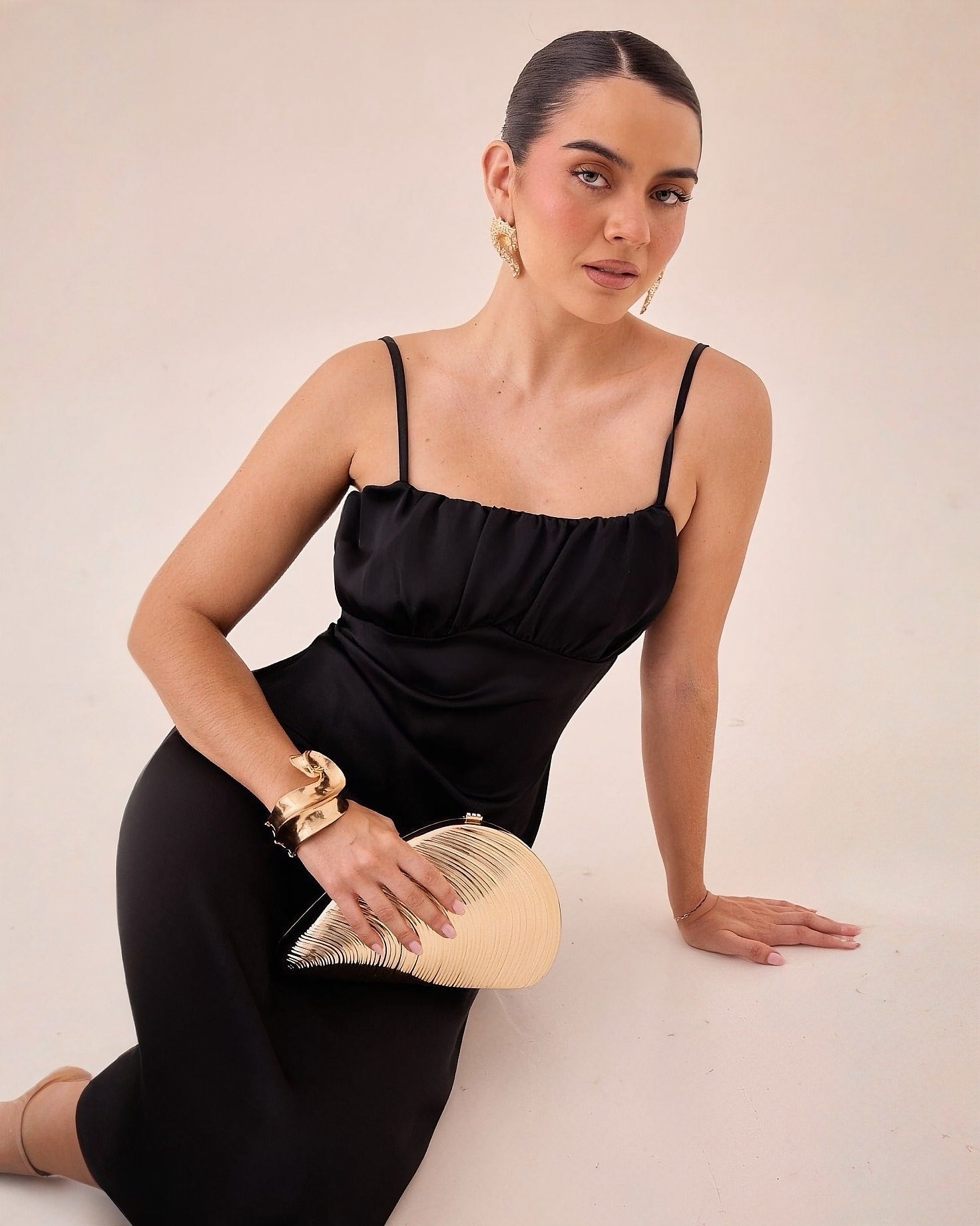 Vestido Satinado Largo Casual