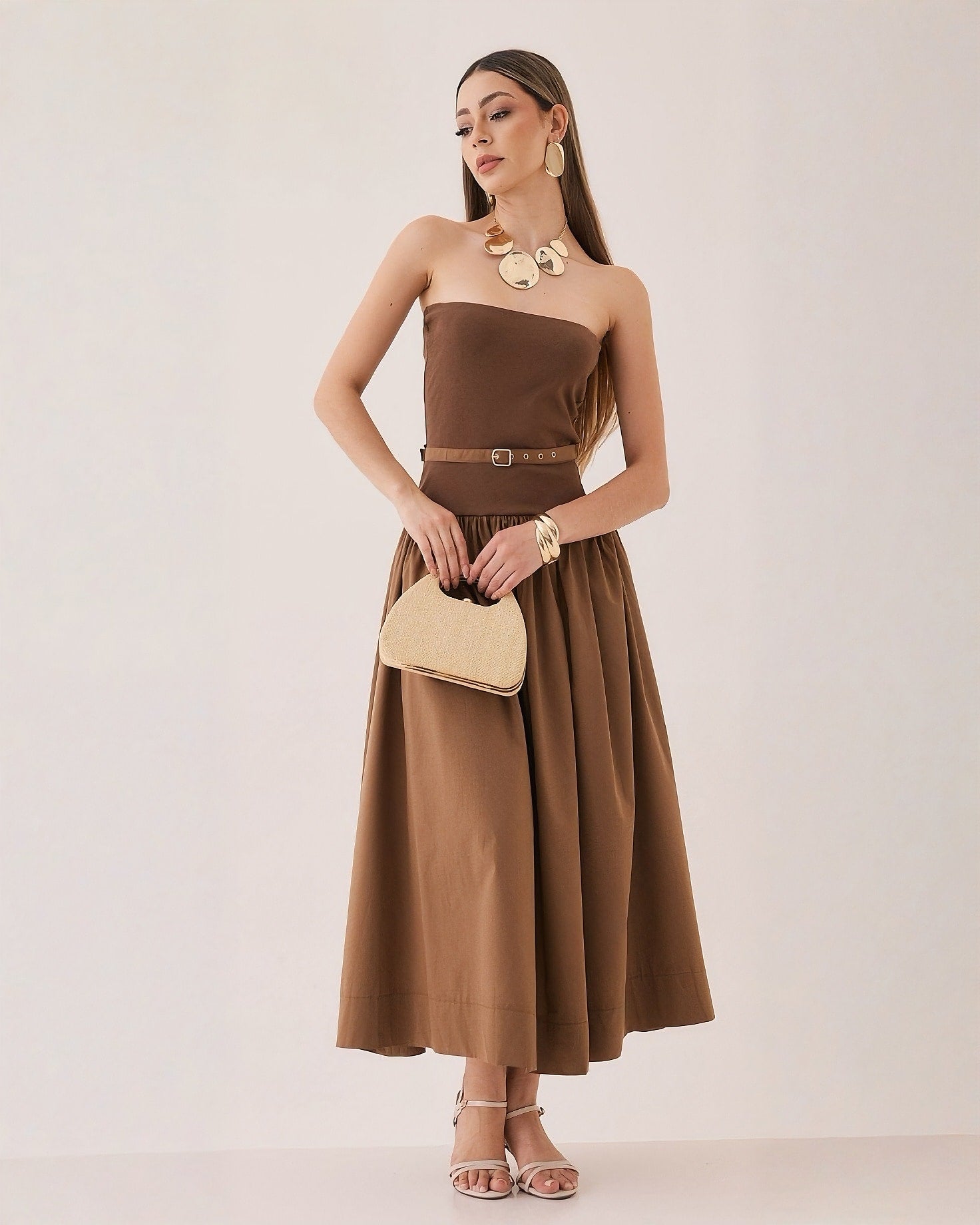 Vestido Bandana Café Casual