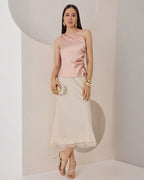 Blusa Un Hombro Satinada