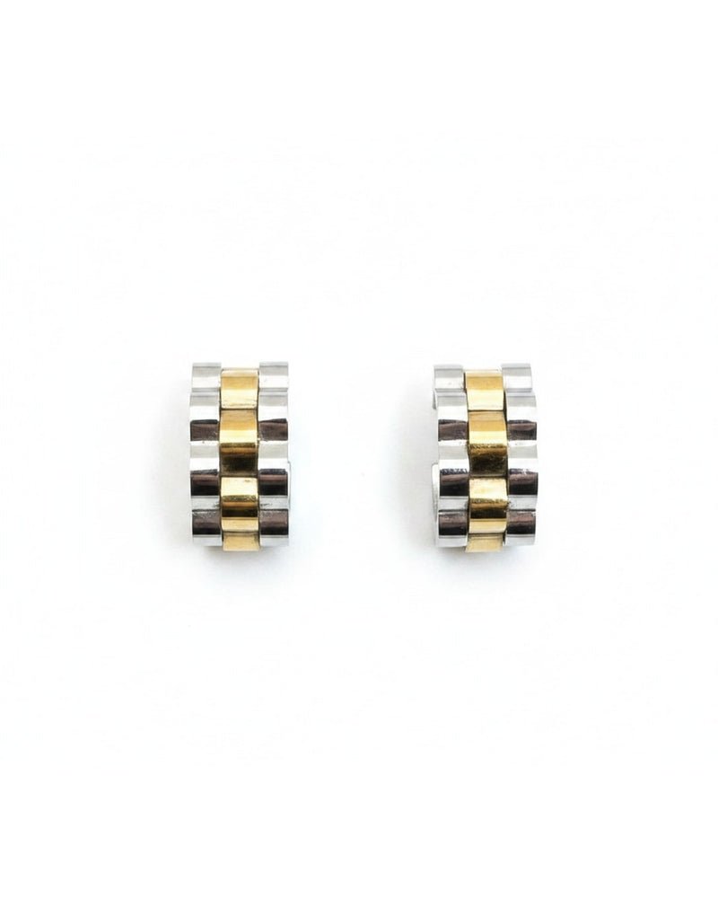 Aretes Dorado Plata Diseño U Dorado y Plata