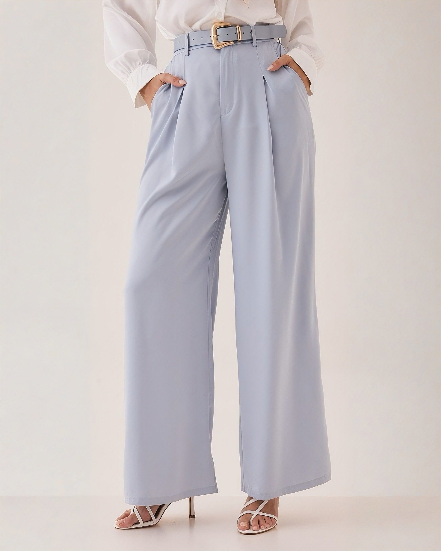 Pantalón Wide Leg Liso Elegante