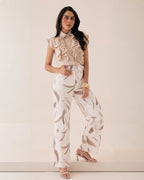 Blusa Manga Ruffles Abotonada